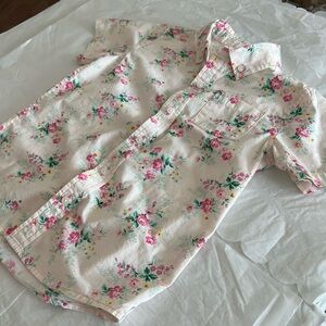 Janie and Jack sz 6 Pink boys button down shirt short sleeve spring Easter